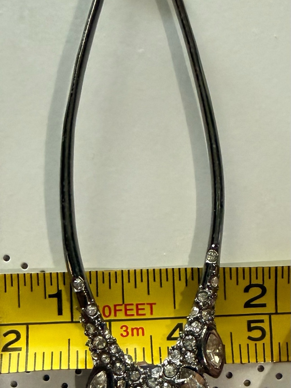 Rare Authentic Alexis Bittar Crystal Open Teardrop Earrings - Picture 6 of 8